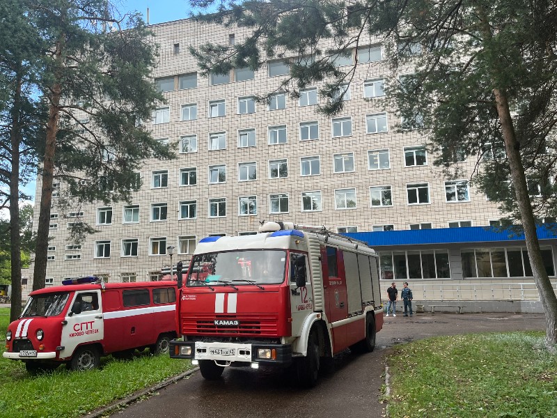 Пожарно-тактическое занятие на объекте здравоохранения.
